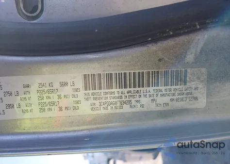 2015 Dodge Journey Se from USA, damaged, VIN 3C4PDDAG0FT634295